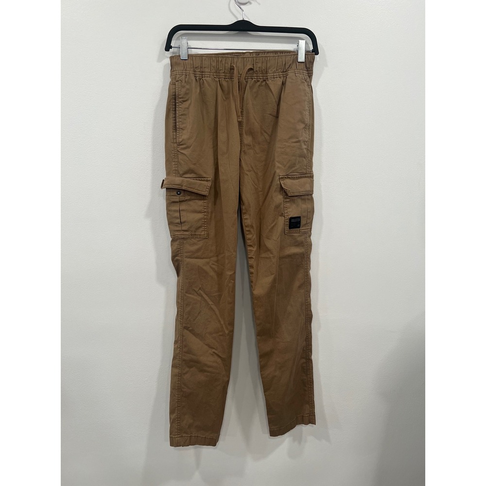 Hollister Cargo Pants Teen Boys XS Brown Slim Epic Flex Excellent Stretch Khaki